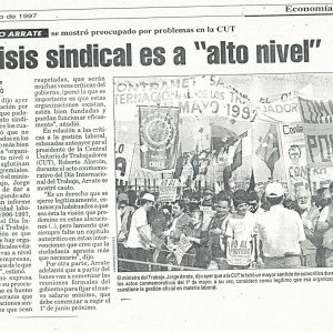 “Crisis sindical es a ‘alto nivel'” [1997]
