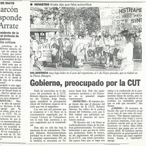 “Gobierno, preocupado por la CUT” [1997]