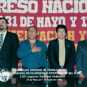 Dirigente CONSTRAMET en Congreso Internacional, Perú [2002]