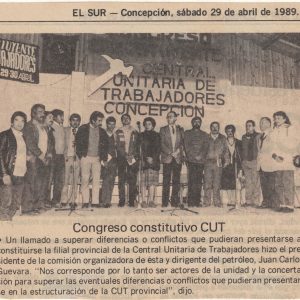 Constramet participa en Congreso Constitutivo CUT [1989]