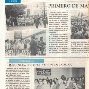 Constramet participa en Congreso Fundacional de la CUT en Concepción [1989]